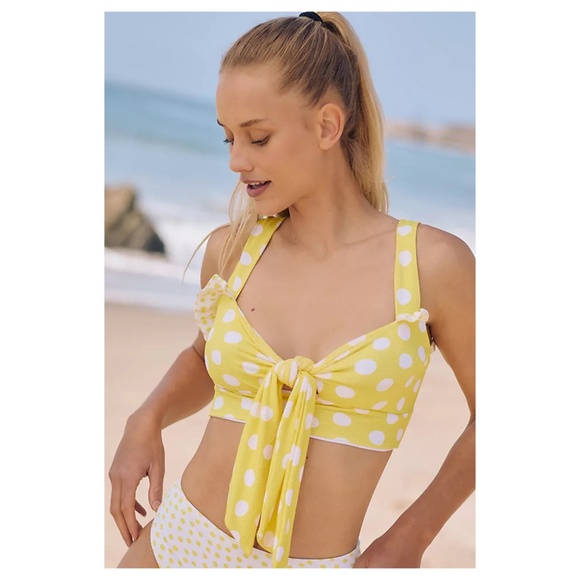 PAPER London | Yellow Polka Dot Bikini Bottoms | Matching Item Available | | NWT - Picture 5 of 7